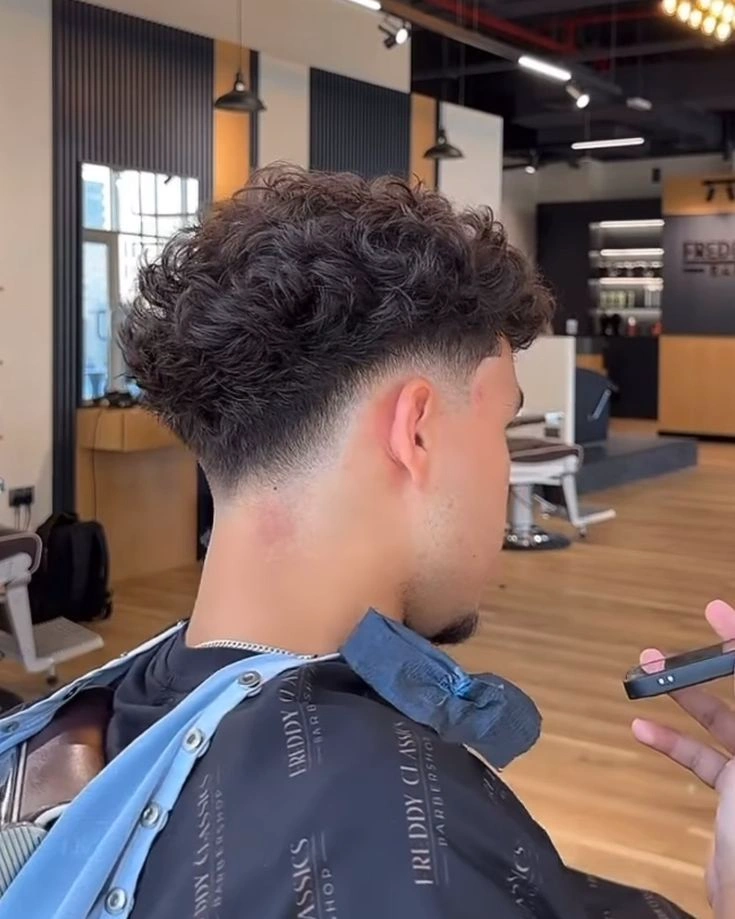 Blowout Low Taper Fade Curly Hair