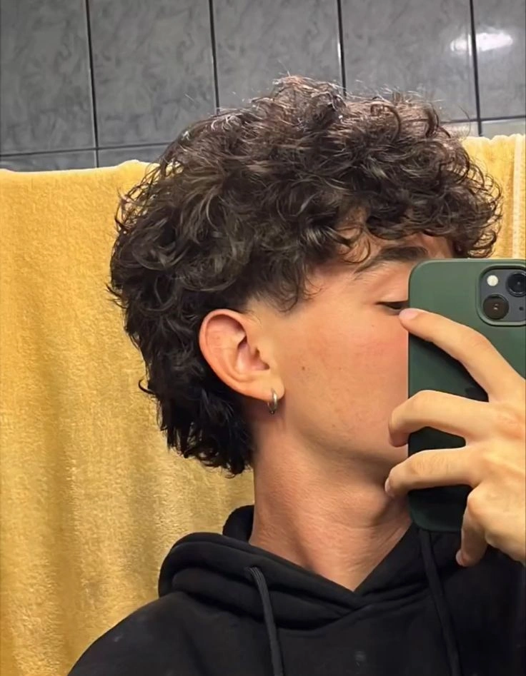 Curly Mullet Fade