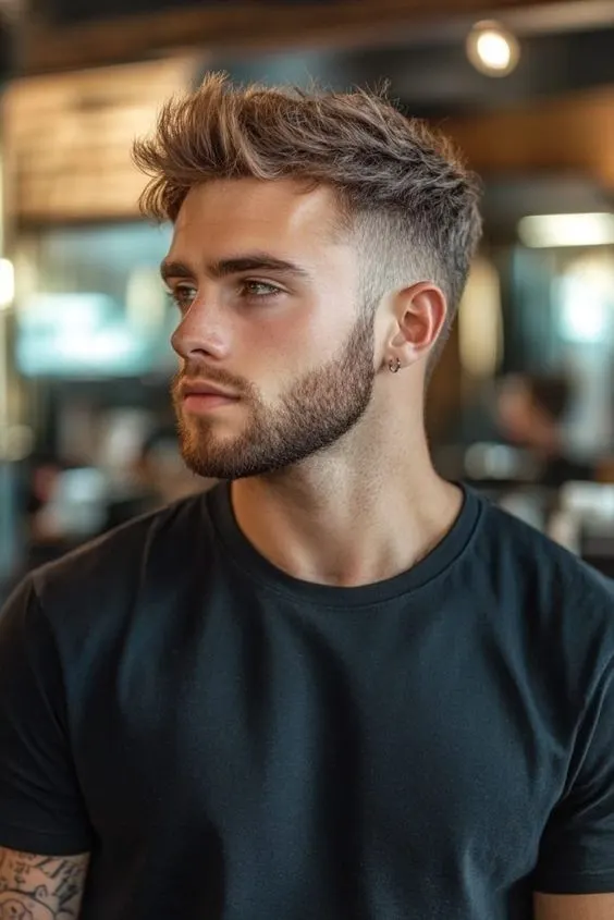 Drop Fade Quiff Haircut