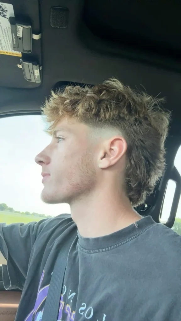 Low Burst Fade Mullet