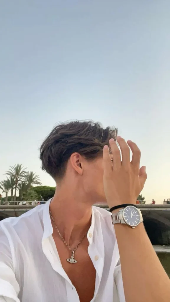 Low Taper Fade Middle Part