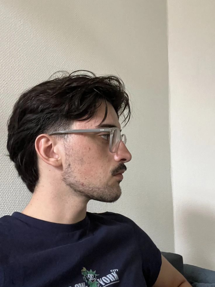 Modern Mullet Fade Straight Hair