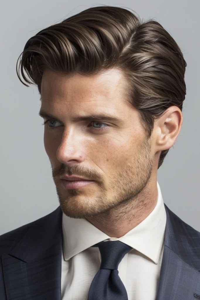 Old Money Side Part Hairstyle