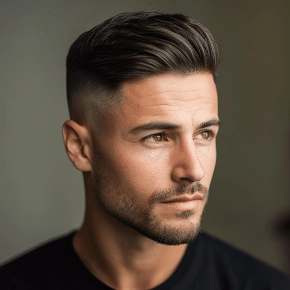 Side Part Mid Fade
